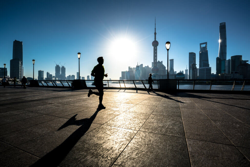 Shanghai the bund jogger