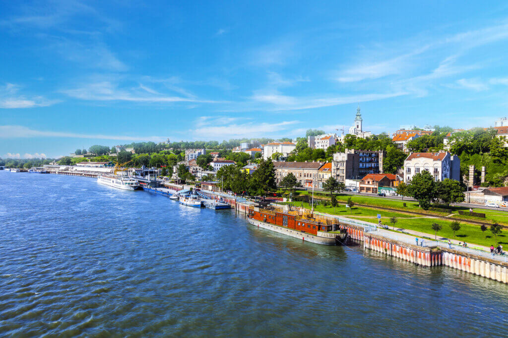 Serbien Belgrad Blick auf die Stadt