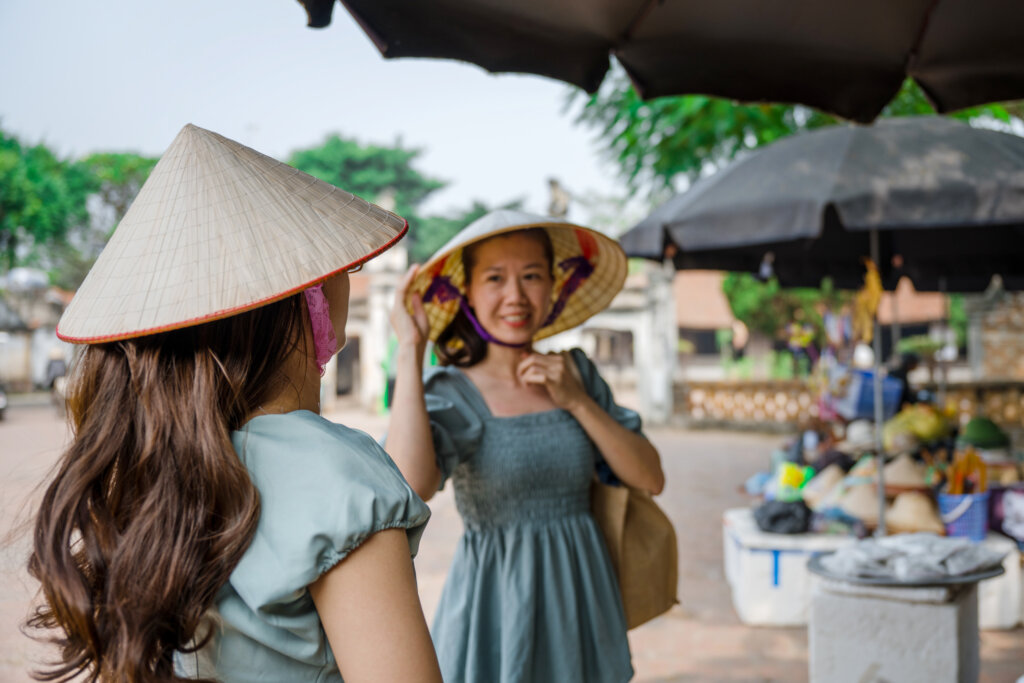 Hanoi Strohhüte Vietnam