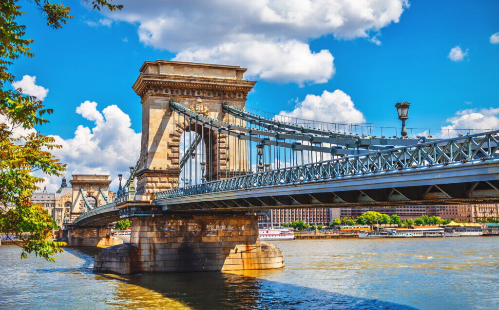 Budapest Kettenbrücke Donau