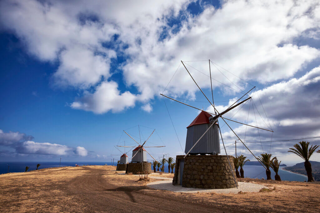 Porto Santo Portugal traditionelle Windmühlen