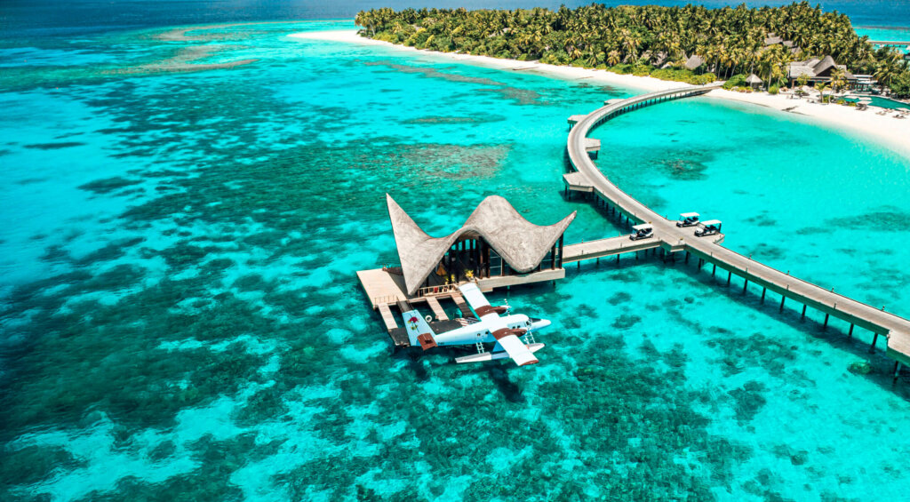 Aerial view of a luxury tourist resort