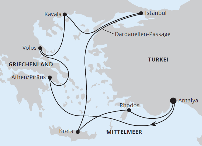 Routenkarte_AIDA_Oestliches-Mittelmeer-ab-Antalya