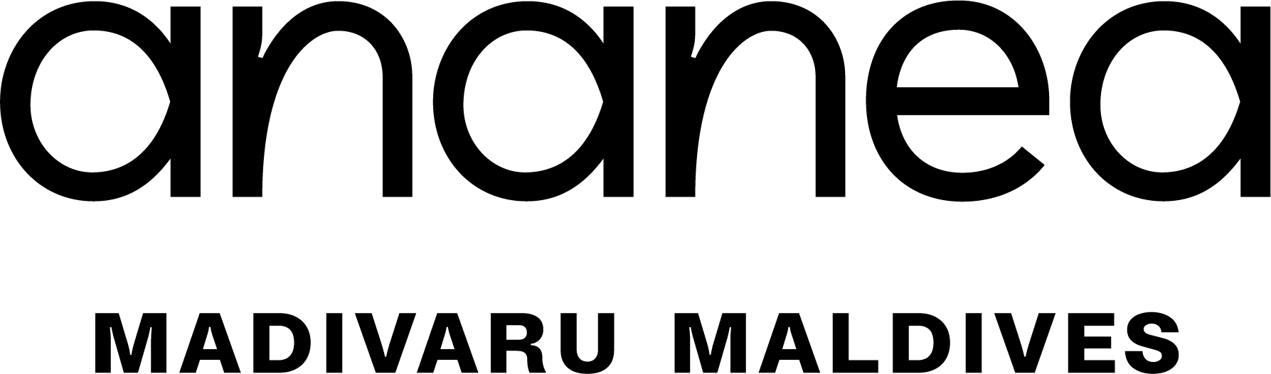 Textlogo mit der Aufschrift „ananea“ in großen Kleinbuchstaben, darunter „MADIVARU MALDIVES“ in fetten Großbuchstaben. Der Hintergrund ist weiß.